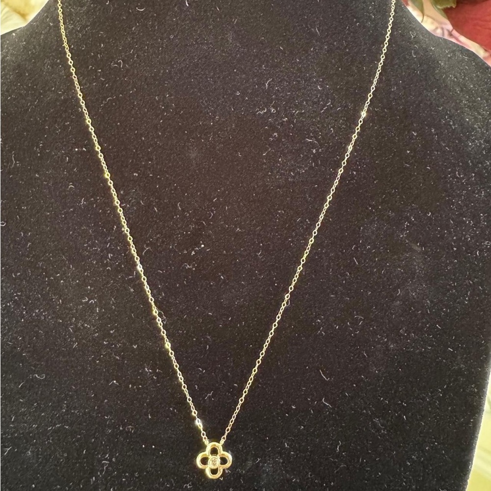 Stampd Gold Necklace with Crystal Accent - Picture 3 of 5